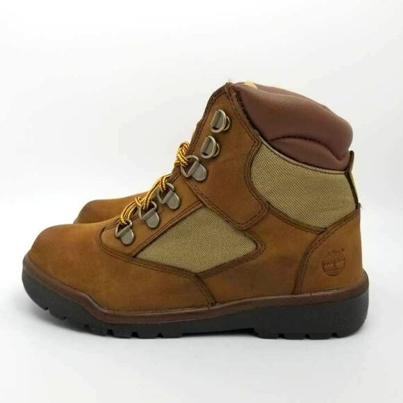 Timberland Boys 6-Inch Field Boots Brown Size 3 - Picture 2 of 12